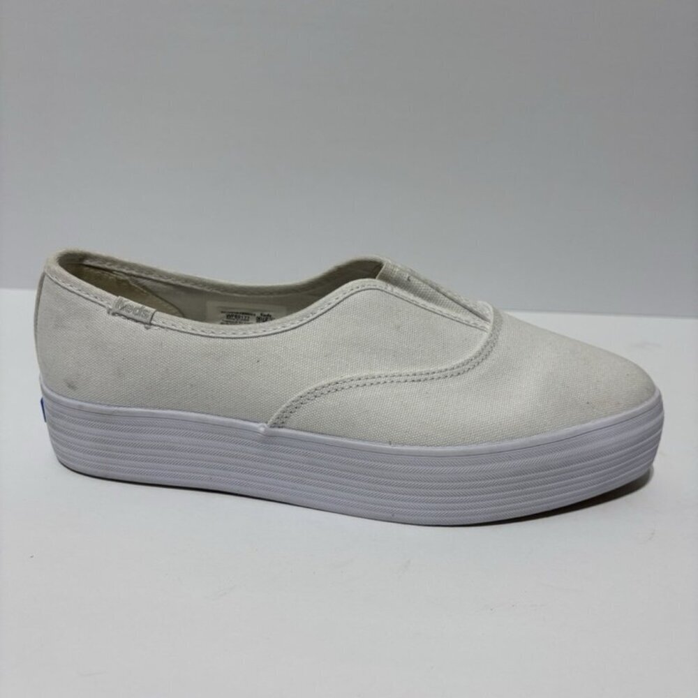 Keds Women’s Point White Platform Slip-On Shoes, Size 8 M